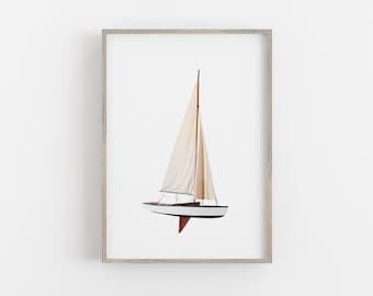 Sailboat Wall Art | Nautical Decor | Nursery Decor | Sailboat Print | Beach Decor | Ocean Nursery | Coastal Nursery Decor