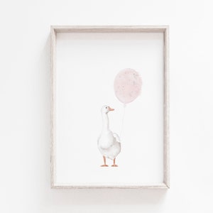 Goose Nursery wall art, Girl nursery wall decor, Nursery prints, Girls wall art, Digital download