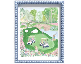 Golf Nursery Decor: Dogs Playing Golf Wall Art (Printable)