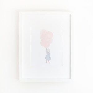 Nursery Wall Art Girl | Nursery Prints Girl | Baby Girl Nursery | Balloons Print | Printable Wall Art | Pink Nursery | Digital Download