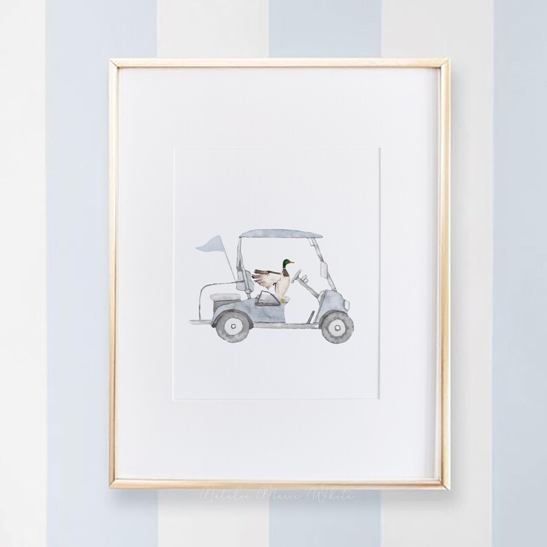 Golf Mallard Duck Wall Art Mallard Nursery Decor Golf Golf Wall Art for