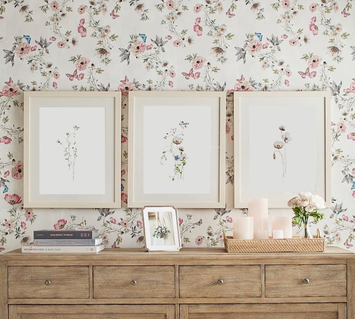 Wild Flowers Nursery Wall Art Flowers Nursery Wall Wild Etsy