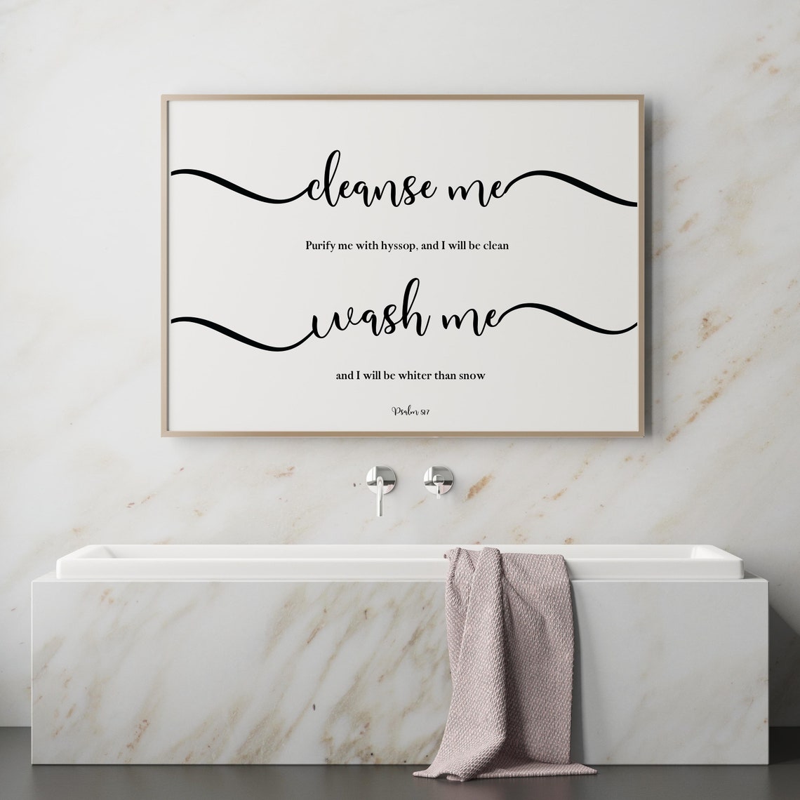 Psalm 517. Bathroom Wall Art Printable. Christian Bathroom Etsy