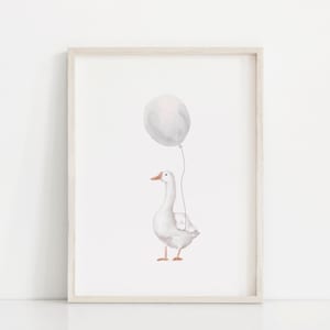 Goose, Nursery wall art, Nursery prints, Nursery decor, Neutral minimalist nursery, Printable wall art, Digital download