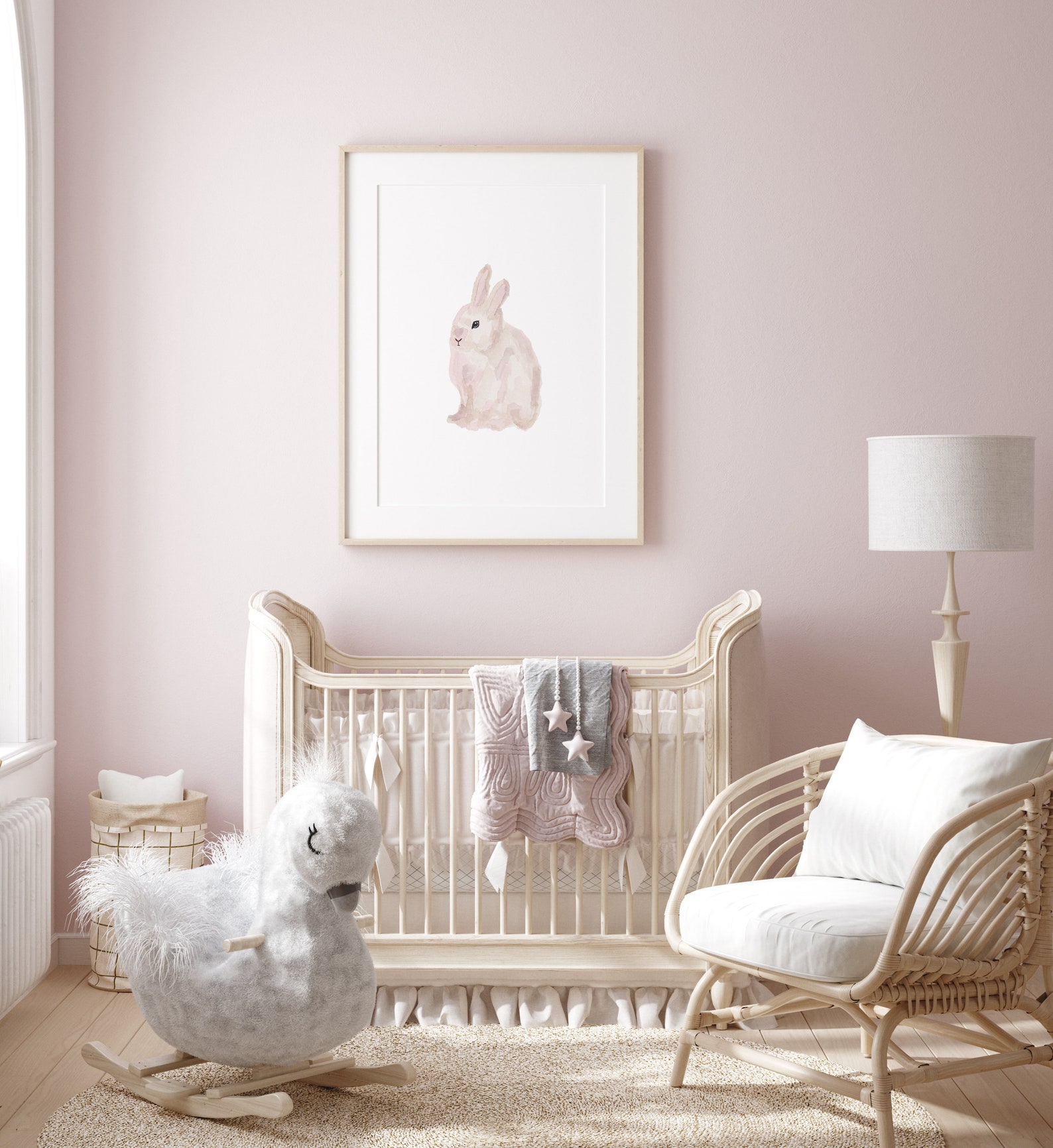 Bunny Nursery Nursery Decor Bunny Nursery Art Woodland - Etsy