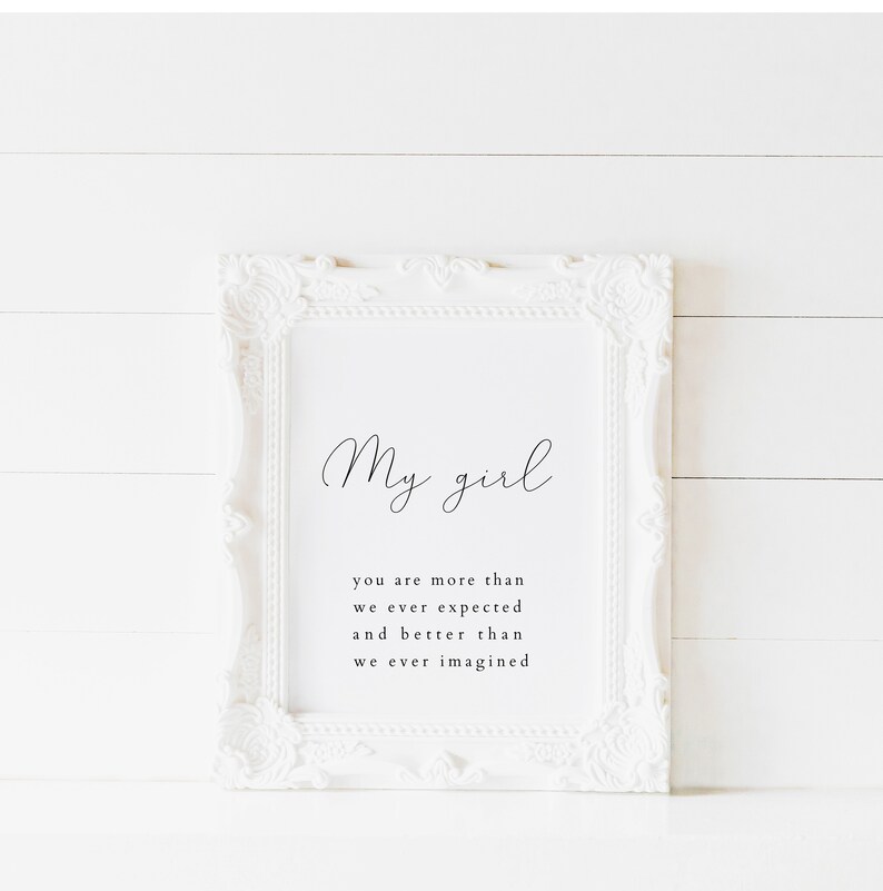 Nursery quote print Baby girl nursery Nursery decor girl Etsy