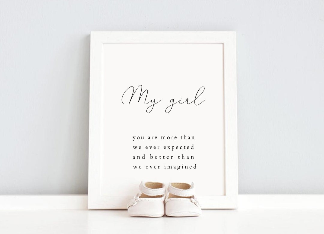 Baby Girl Nursery Wall Decor, Nursery Wall Art Girl, Nursery Prints ...
