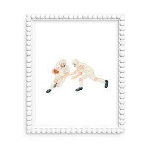 Watercolor Football Print: Sports Nursery Art (Digital Download)