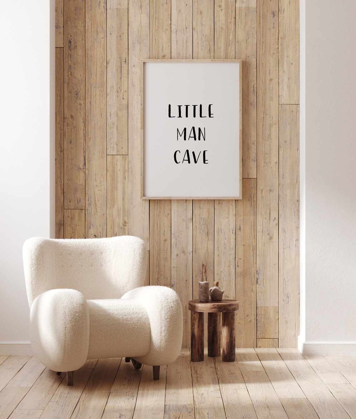 Little Man Cave Print Printable Wall Art Woodland Nursery | Etsy