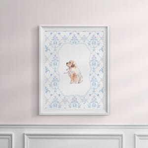 Puppy Nursery Art Grandmillenial | Golden Retriever | Puppy Art Print | Puppy Wall Art  | Nursery Wall Art | Dog Nursery Decor Girl