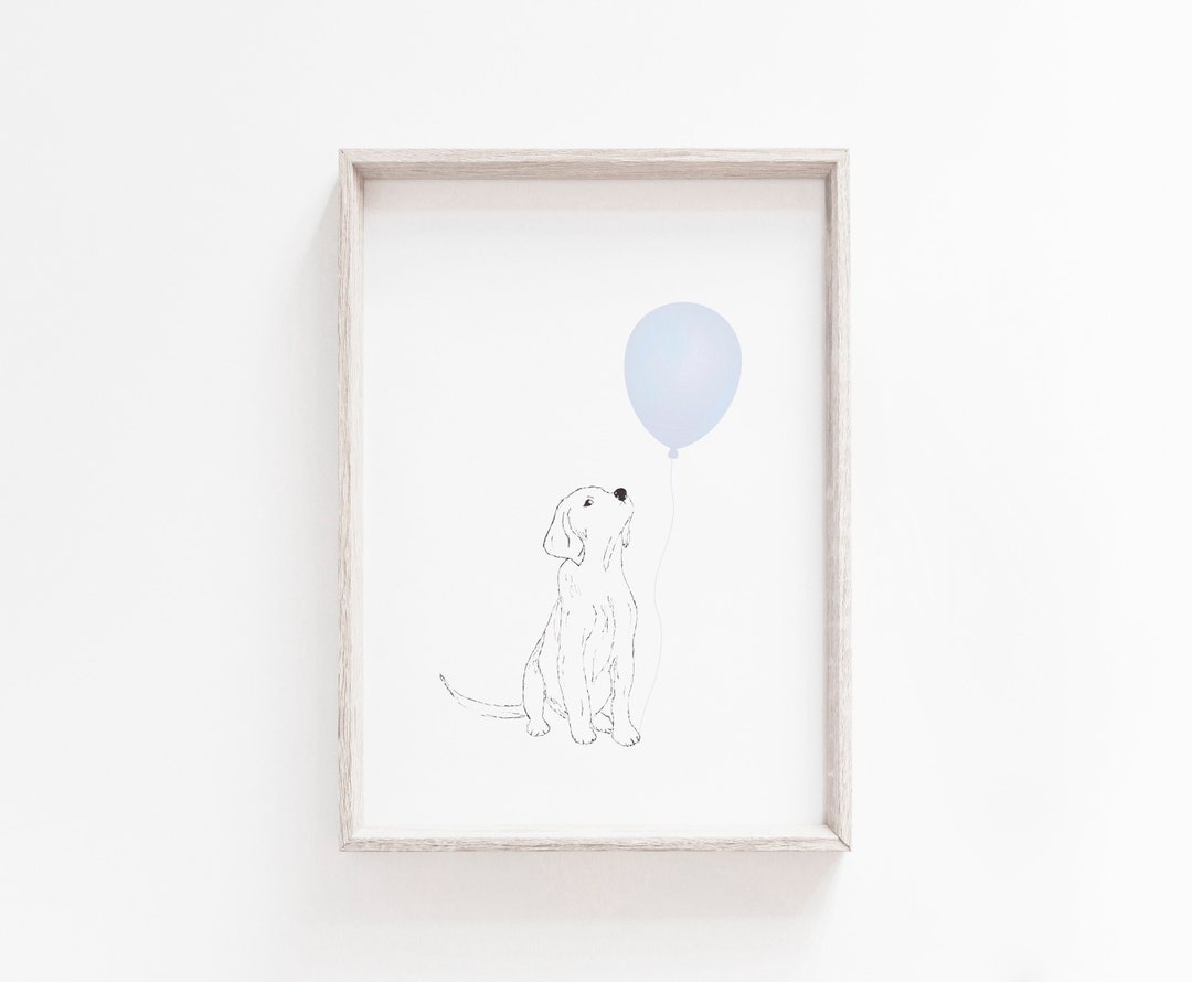 Labrador Retriever Boy Nursery Wall Art Blue Boy Nursery Decor Blue Boy