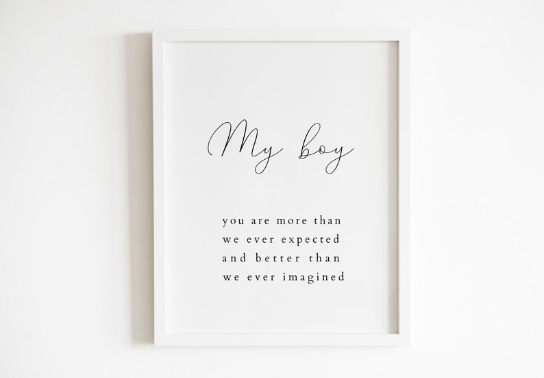 Boy Nursery Quotes Print Boy Nursery Wall Decor Nursery Wall Etsy