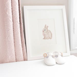 Bunny Nursery | Nursery Decor | Bunny Nursery Art | Woodland Nursery Girl | Nursery Prints | Printable Wall Art | Watercolor Bunny Print
