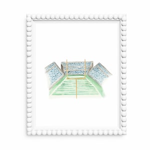 Watercolor Football Field Art Print: Sports Nursery Decor (Digital Download)