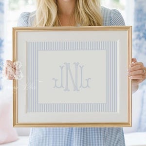 Custom Baby Monogram Nursery Wall Art: Personalized Nursery Decor (Printable) image 9
