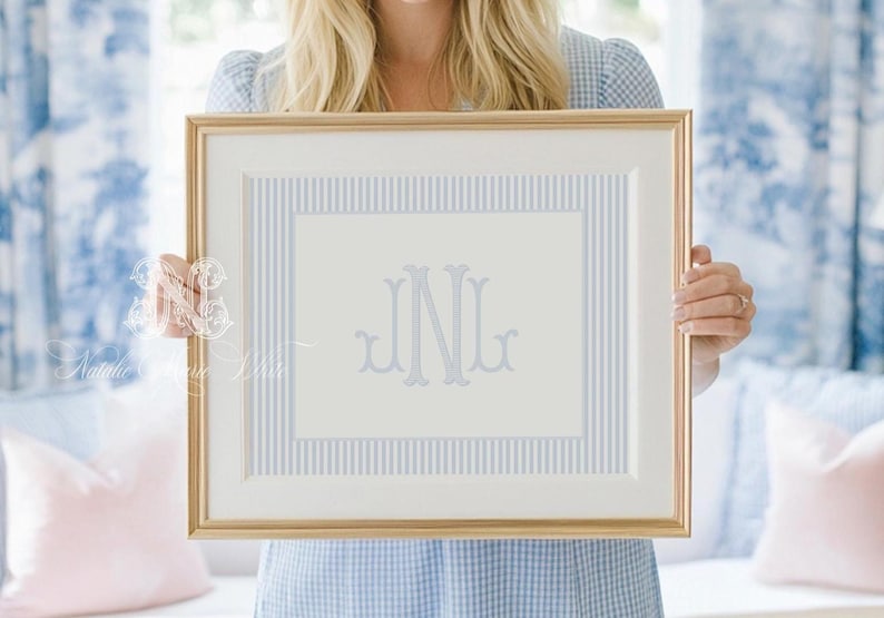 Custom Baby Monogram Nursery Wall Art: Personalized Nursery Decor (Printable) image 9