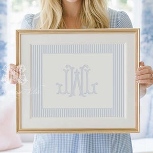 Custom Baby Monogram Nursery Wall Art: Personalized Nursery Decor (Printable) image 6