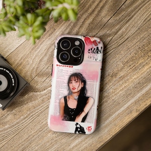 Étui de téléphone robuste inspiré d'une carte photo stratégique Twice Momo, produits dérivés Kpop, mignon