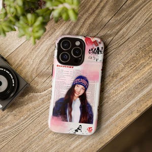 Capa de celular resistente inspirada em cartão fotográfico Twice Nayeon Strategy, produtos Kpop, fofos