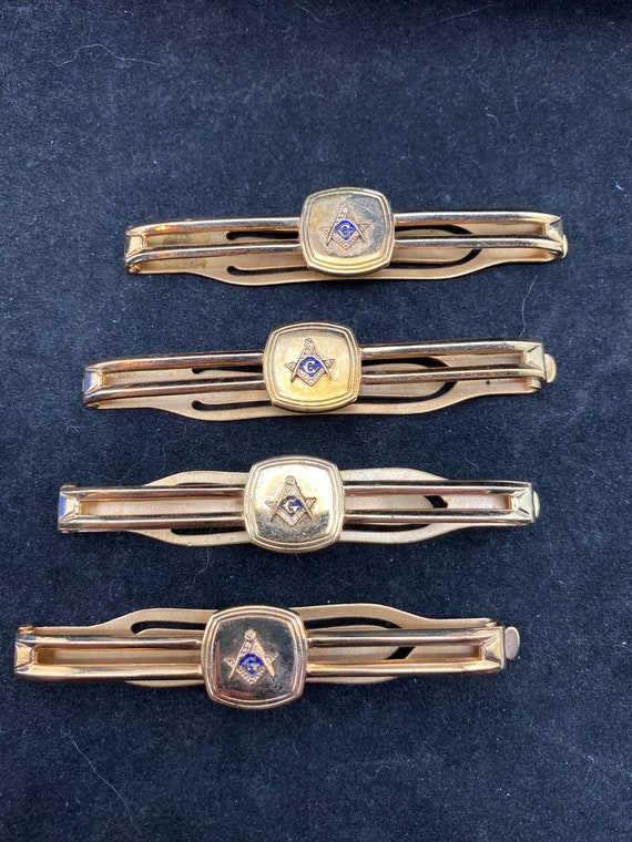 masonic tie clip and cufflinks
