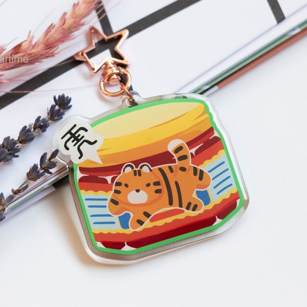 Tiger Balm Acrylic Keychain / Keycharm / Key ring / Asian Medicine / Cute Merch