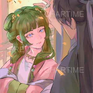 Lámina artística / Póster - Mao Mao / Jin Shi / JinShi - Diarios del boticario - Lámina de anime / A4 / A5 / Decoración de pared / Regalo / Ilustración