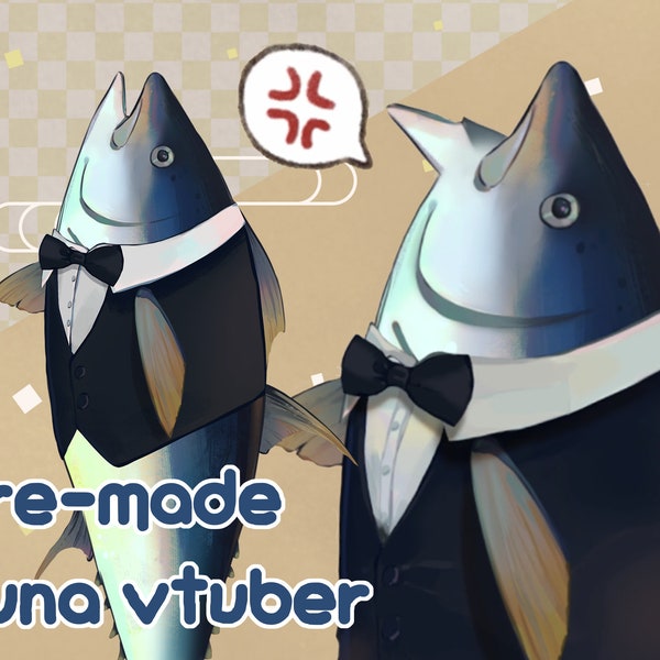 Premade Vtuber - Tuna-San - plate-forme préfabriquée / plate-forme live2D / modèle vtuber / avatar vtuber / avatar de flux