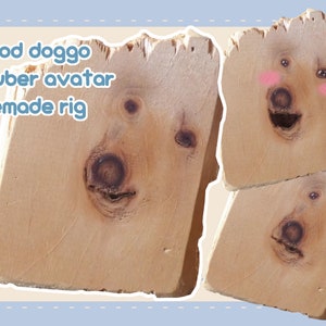 Premade Vtuber - Wood Doggo - premade rig / live2D rig / vtuber model / vtuber avatar / stream avatar