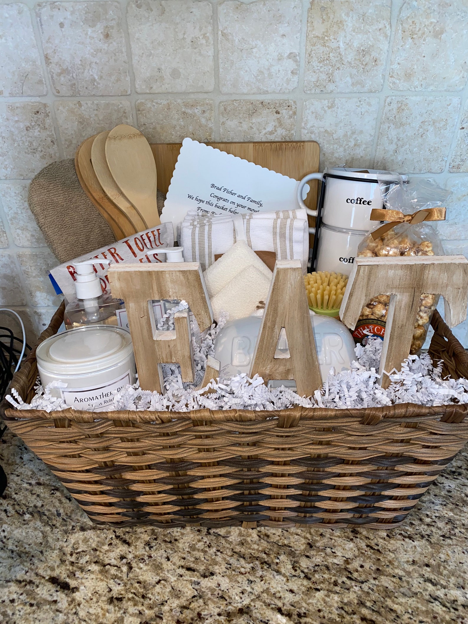 Housewarming Gift Basket/ New Home Basket/ Real Estate Closing Etsy