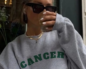Sweat-shirt du zodiaque CANCER, pull astrologie, hauts pour femmes, t-shirts cadeaux d'anniversaire, pull tendance, sweat à capuche Pinterest