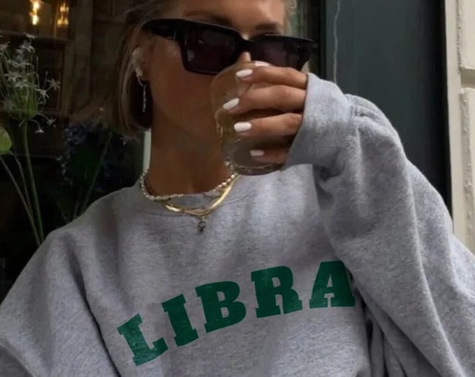 LIBRA Zodiac Sweatshirt, Astrology Sweater, Women Tops, Birthday Gifts Tees, Trendy Sweater, Pinterest Hoodie