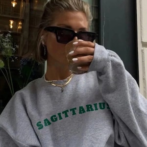 Sweat-shirt signe du zodiaque sagittaire, pull astrologie, hauts pour femmes, t-shirts cadeaux d&#39;anniversaire, pull tendance, sweat à capuche Pinterest