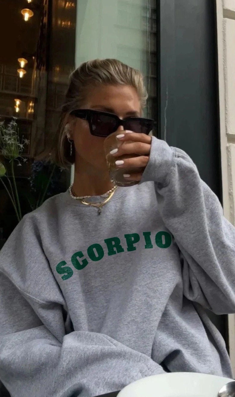 SCORPIO Zodiac Sweatshirt, Astrology Sweater, Women Tops, Birthday Gifts Tees, Trendy Sweater, Pinterest Hoodie