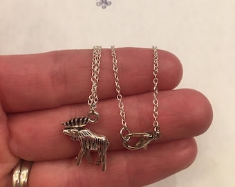 Moose Necklace ~ Dainty Moose ~ Silver Moose ~ Moose ~ Wildlife ~ Gift ~ Gift for Her ~ Colorado ~ Necklace ~ Dainty