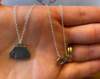 Tent Necklace ~ Dainty Tent Necklace ~ Camping ~ Vacation ~ Mountains ~ Colorado ~ Gift for Her ~ Gift ~