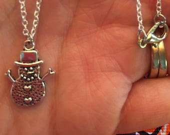 Snowman Necklace ~ Dainty Snowman Necklace ~ Silver Snowman ~ Dainty Snowman ~ Winter ~ Gift ~ Gift for Her ~ Christmas ~ Vacation ~