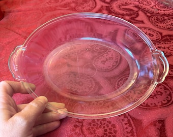 Vintage Oval Clear Glass Pyrex 322 Casserole Dish with Dollar Sign ~ Vintage Clear Glass Pyrex ~ Gift ~