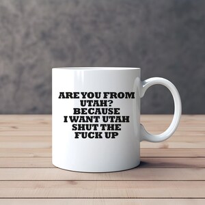 Funny Sarcastic Utah Meme Joke Coffee Mug Gift, Funny American State Joke Humor, 11oz Ceramic Mug, Funny Gift for someone in Utah