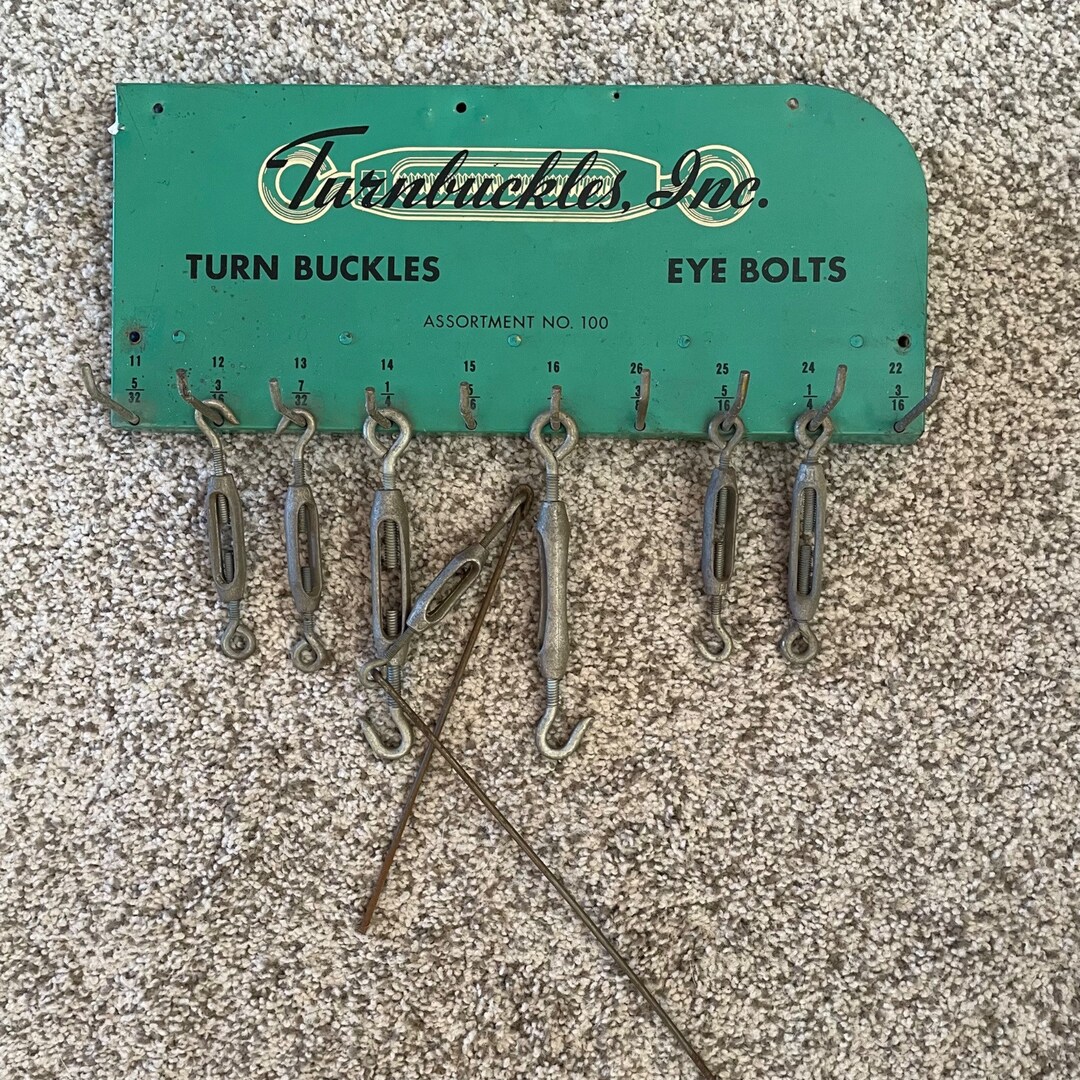Vintage Turnbuckles Turn Buckles Eye Bolts Rack Holder Etsy