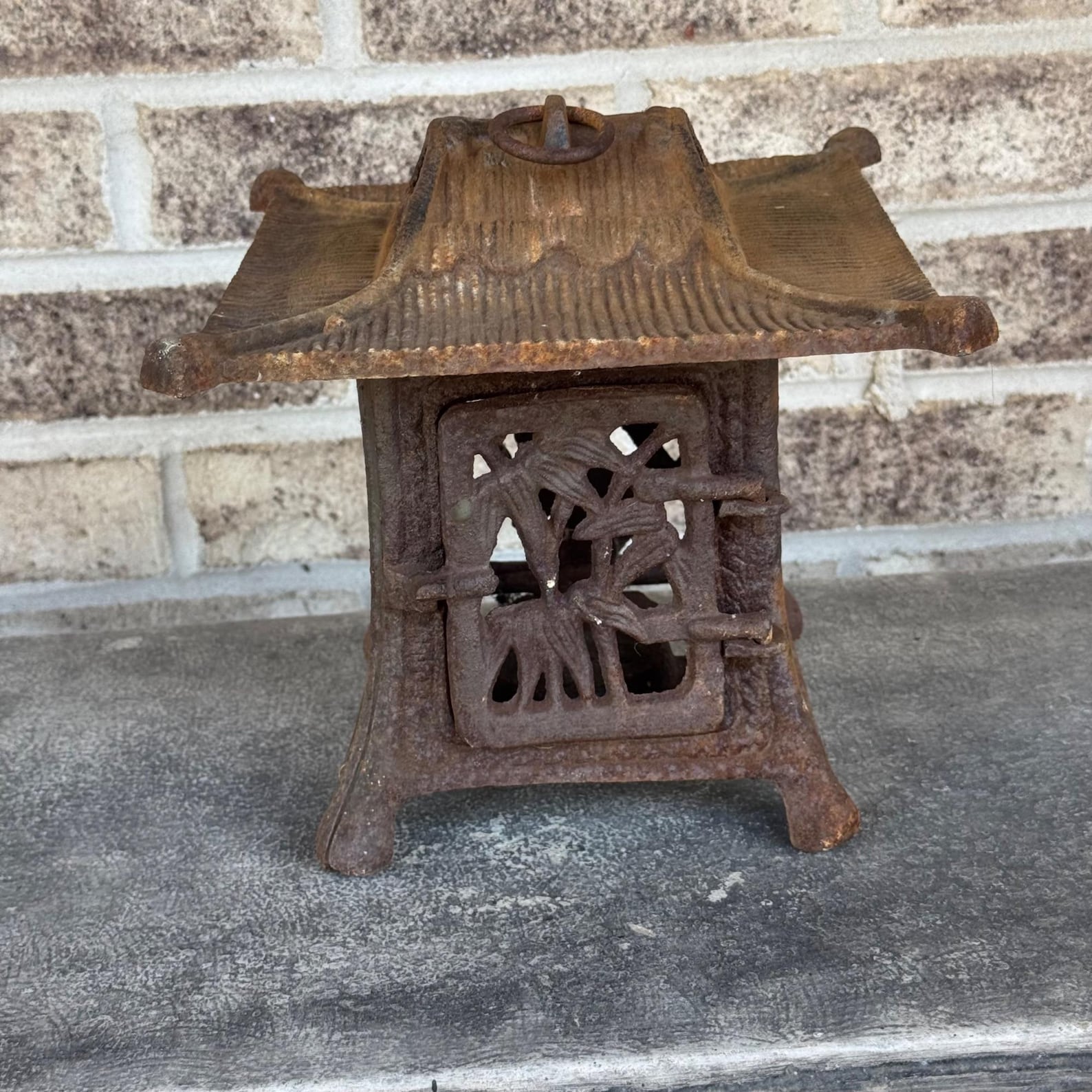 Vintage Cast Iron Pagoda Outdoor Candle Holder Asian - Etsy