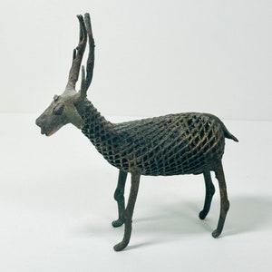 Antique/Vintage Bronze Stag Antelope Deer Figure Statue Art