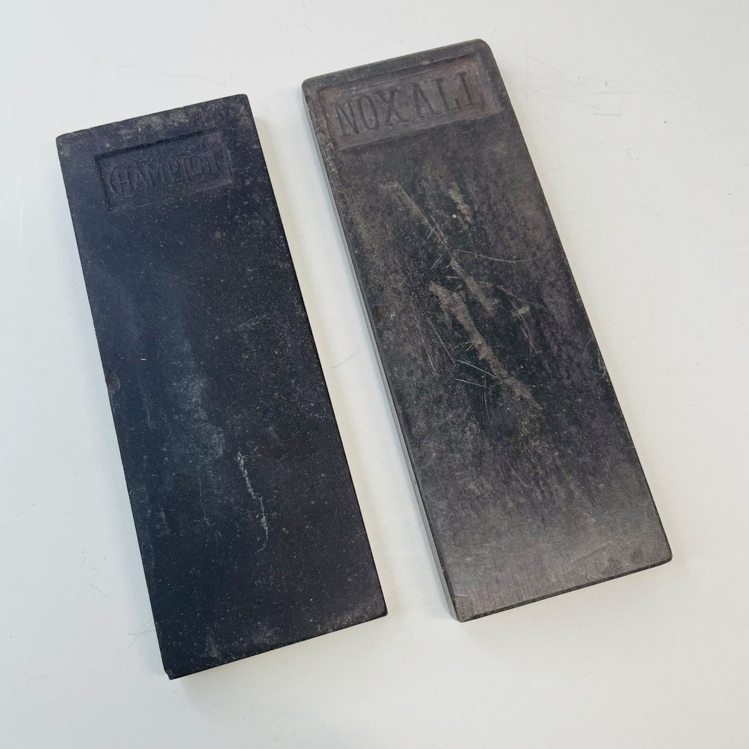 Vintage Pair of Straight Razor Sharpening Stones NOXALL & CHAMPION Etsy