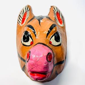 Vintage/Antique India Paper Mache papier-mâché  Mask (b) AMAZING