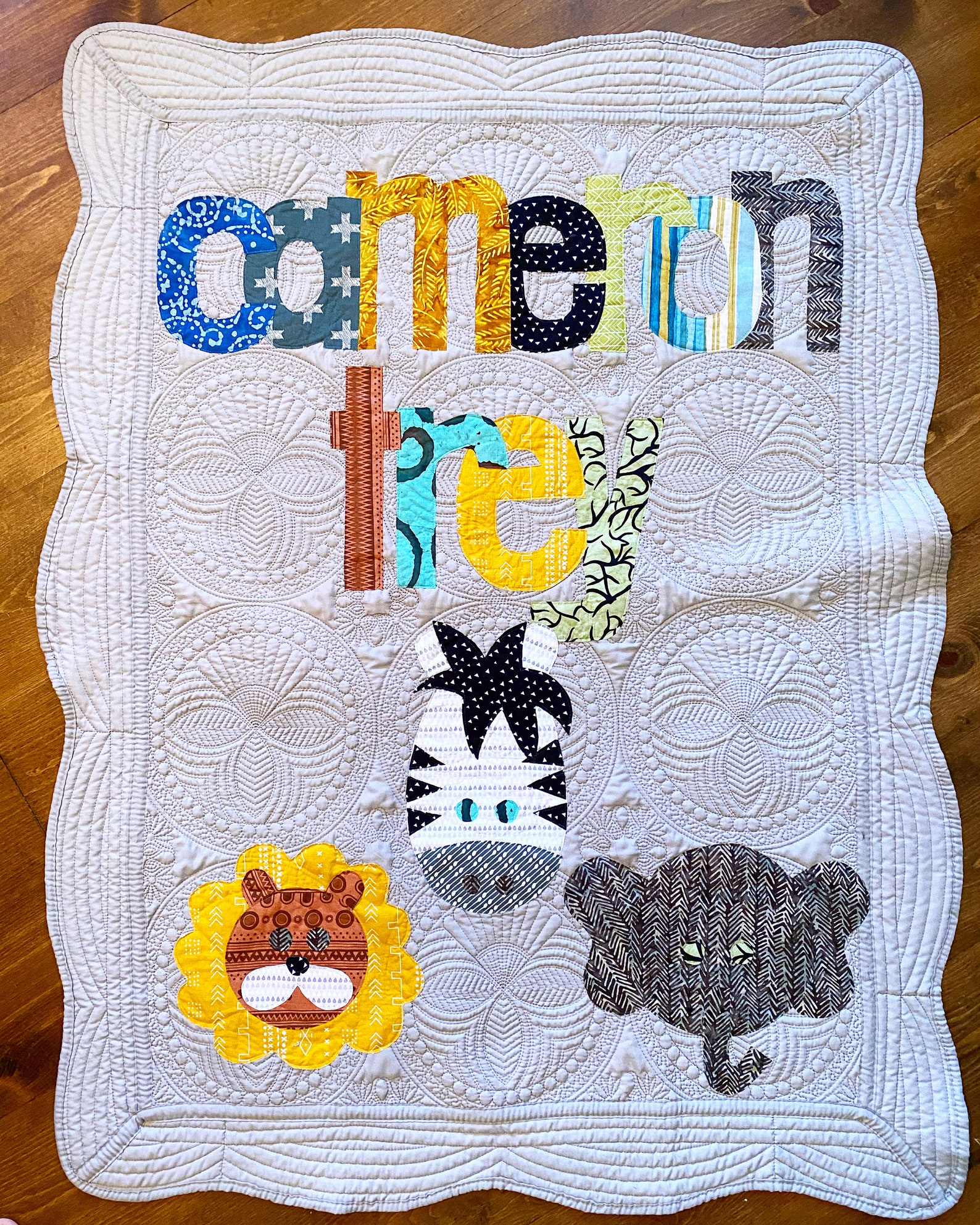 Animal Personalized Baby Quilt Name Blanket Baby Blanket Etsy
