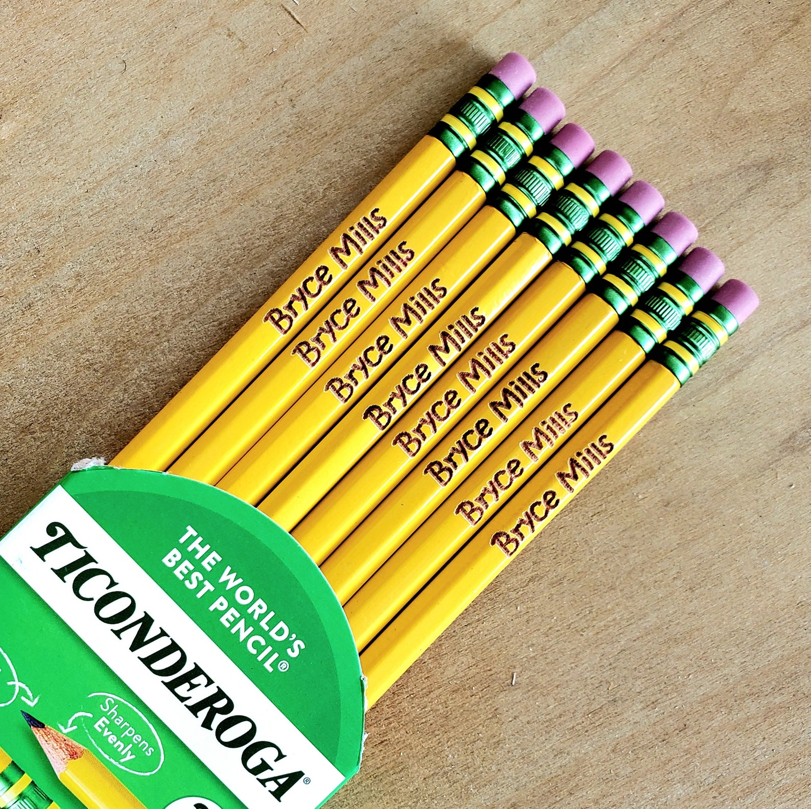 Personalized Pencils, Engraved Pencils, Back to School, 12 Pack of ...