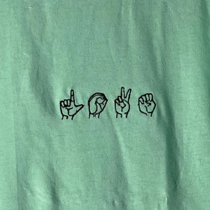 LOVE ASL Embroidered T-shirt