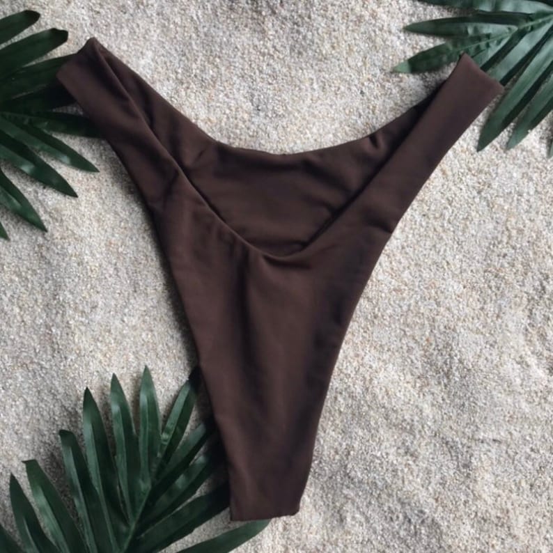 PATTERN Thong Bikini Bottoms XSXL High Rise Seamless Etsy