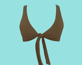 Pattern: Tie Front Bikini Top (Sizes XS-XL) | DIY Seamless, Reversible Swimsuit | Easy Beginner Sewing Project