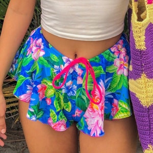 Pattern: Flare Shorts - High Rise, Extra Cheeky (Sizes XS-XXL) | DIY Non-reversible or Reversible Flare Bikini Shorts | Easy Sewing Project