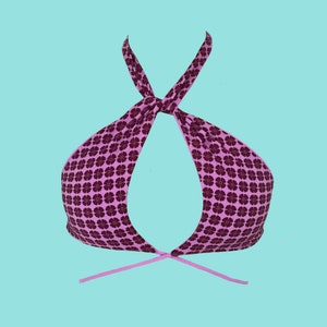 Pattern: Multi-way Halter Bikini Top Sizes XS-XXL DIY Seamless, Reversible String Swimsuit Top Sewing Project image 6